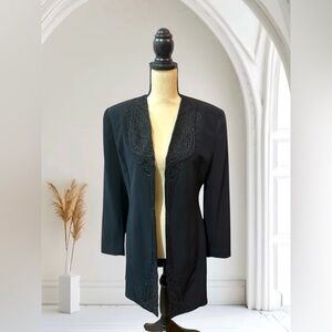 Cameron Torzano by Anne French Black Blazer Coat Jacket - Size 5